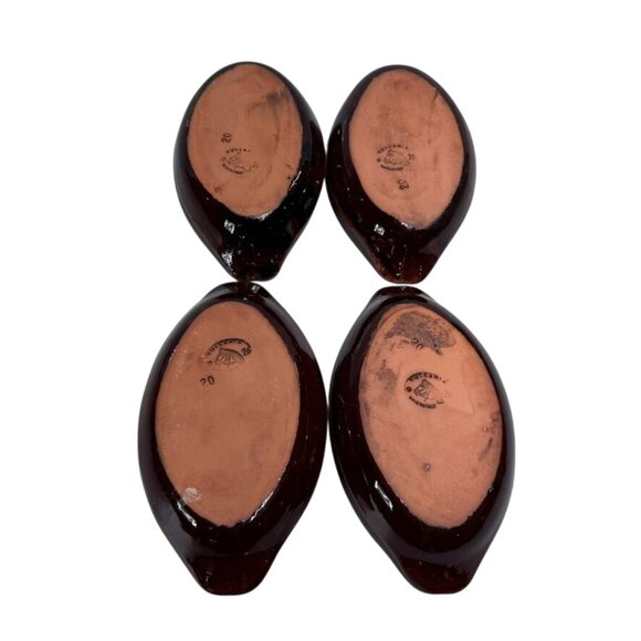 Vintage Set Of 4 VULCANIA pottery platter 10 " Clay Bake Dish #20 Made‎ In Italy - Picture 2 of 8